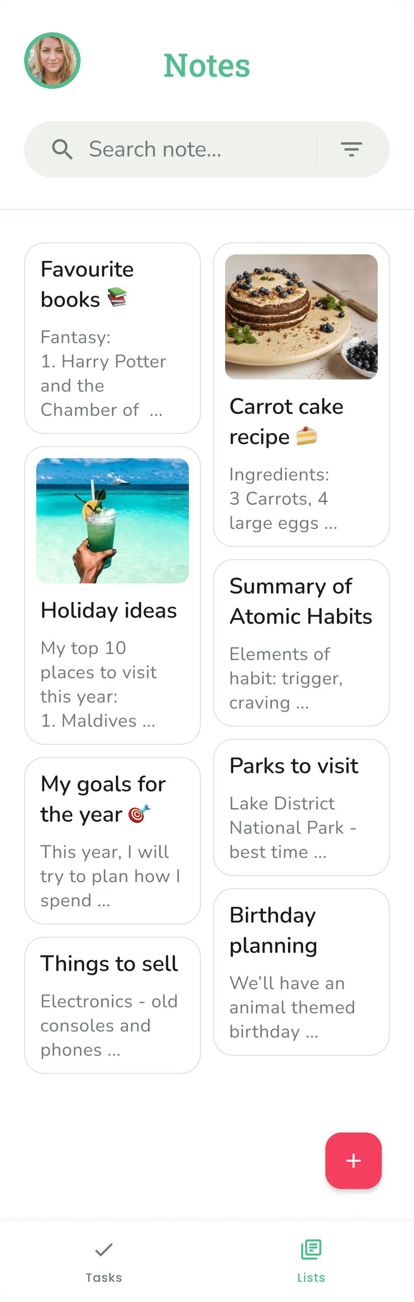Do Everything notes screen