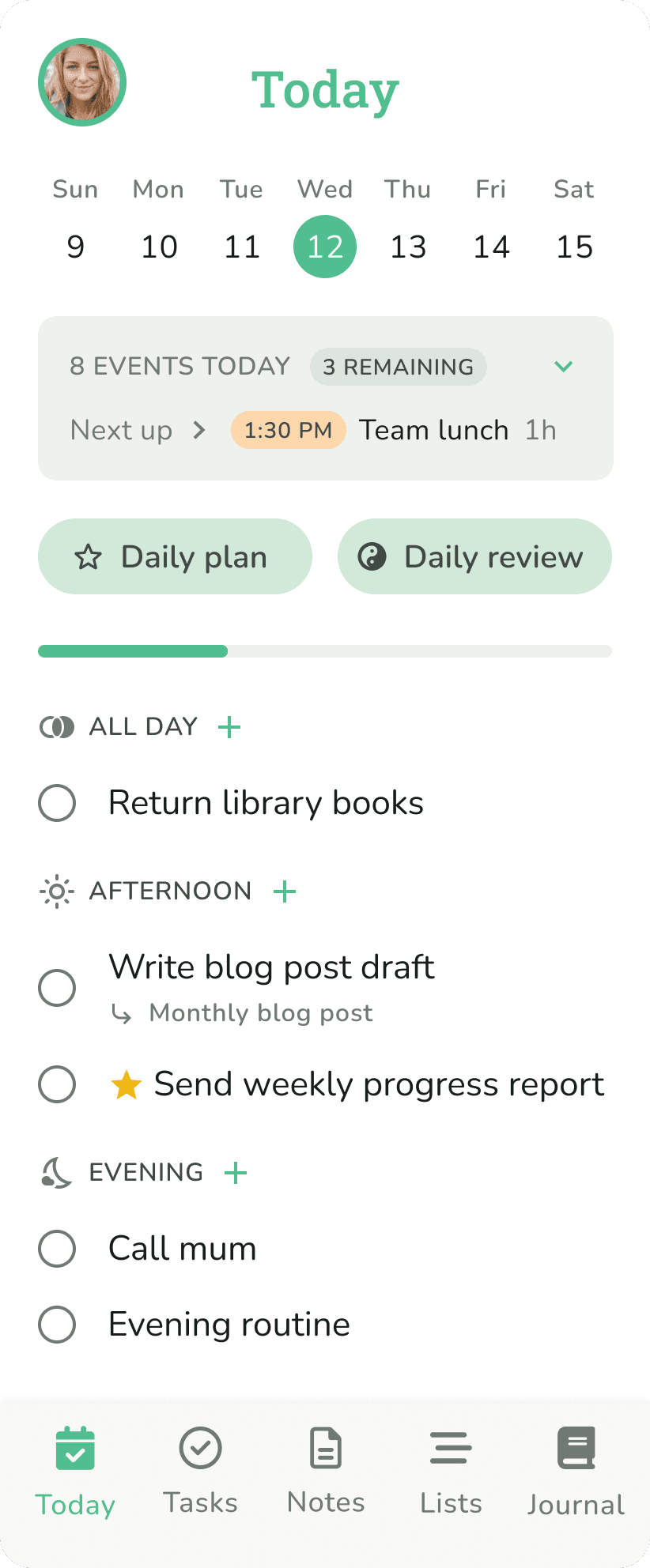 Do Everything daily planner screen
